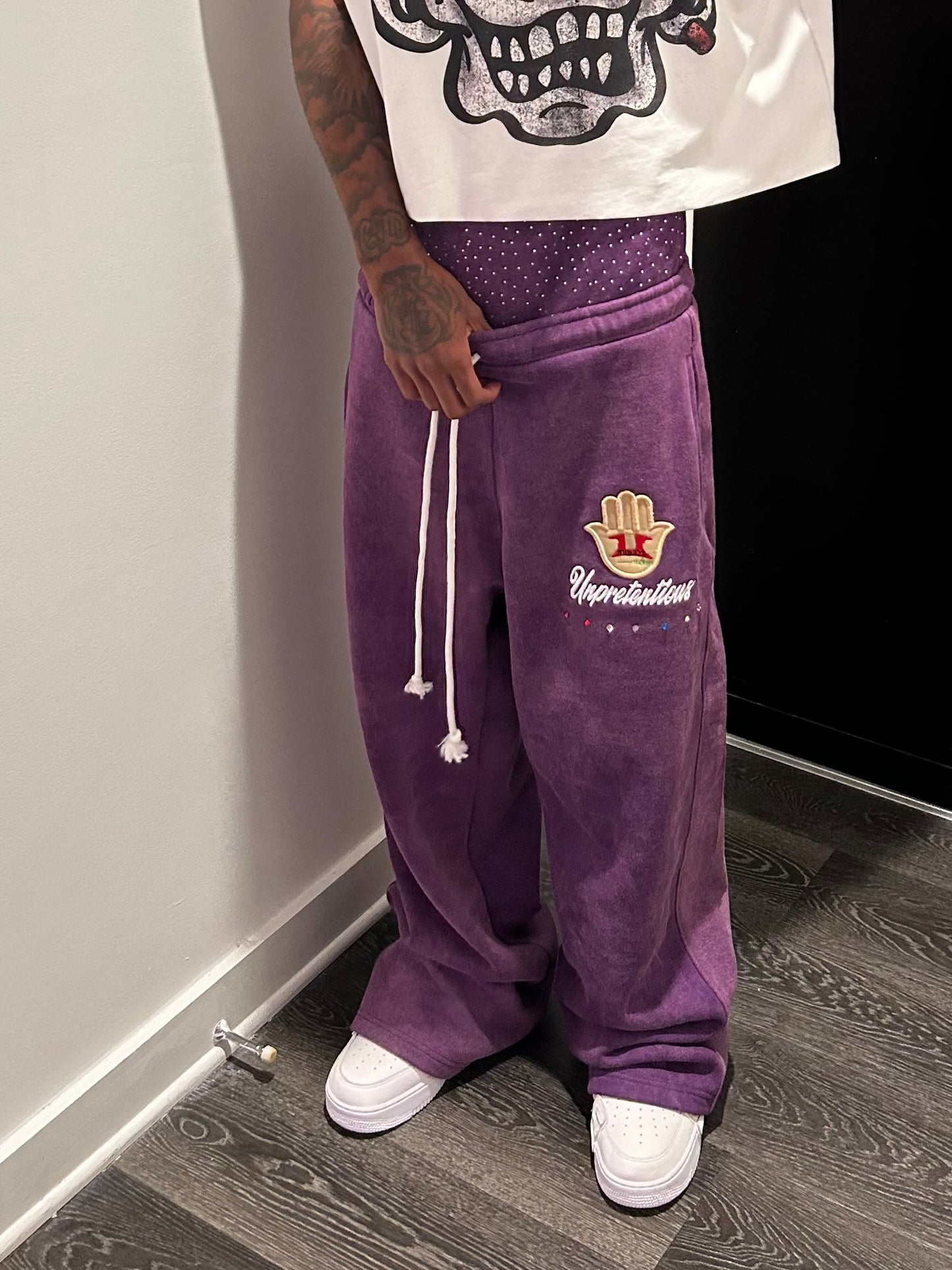 PURPLE TAYLORPORT SWEATS