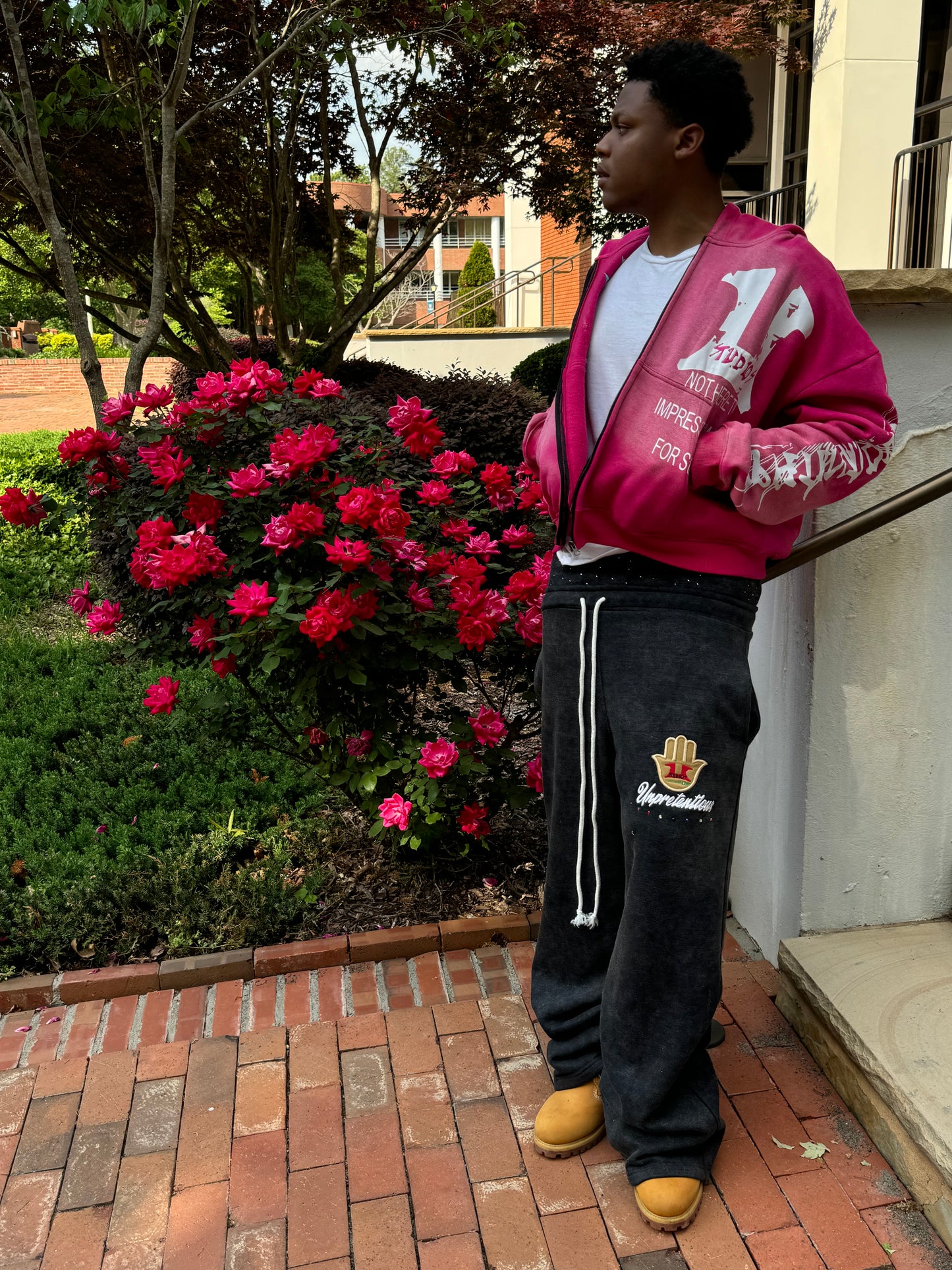 PINK NOUX PATCH HOODIE