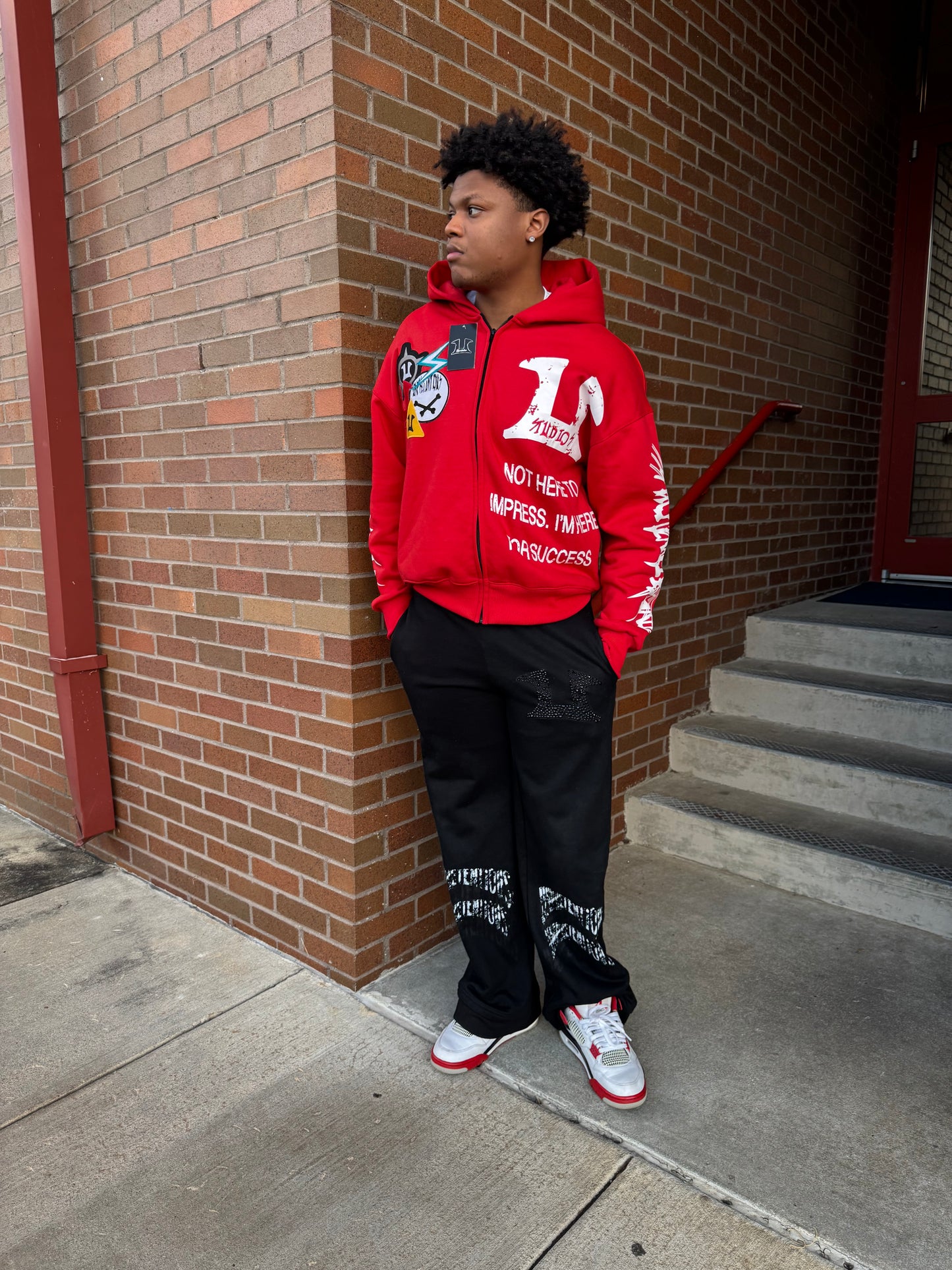 RED NOUX PATCH HOODIE