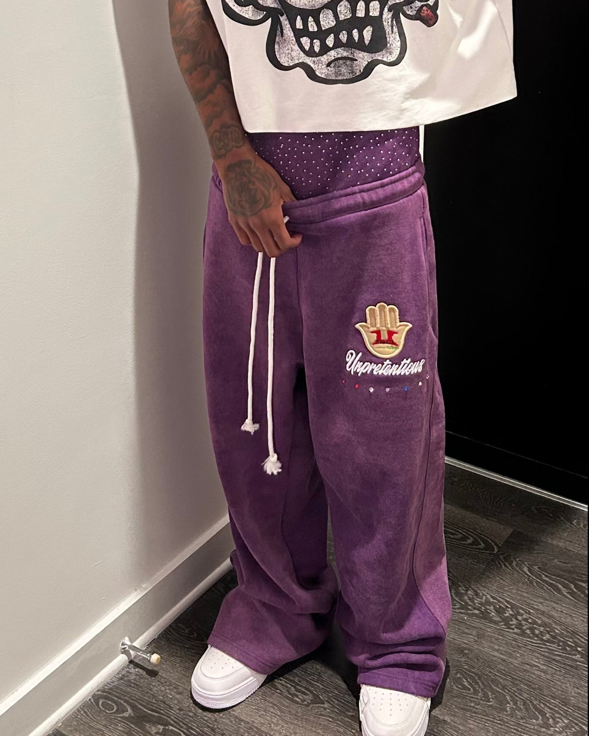 PURPLE TAYLORPORT SWEATS