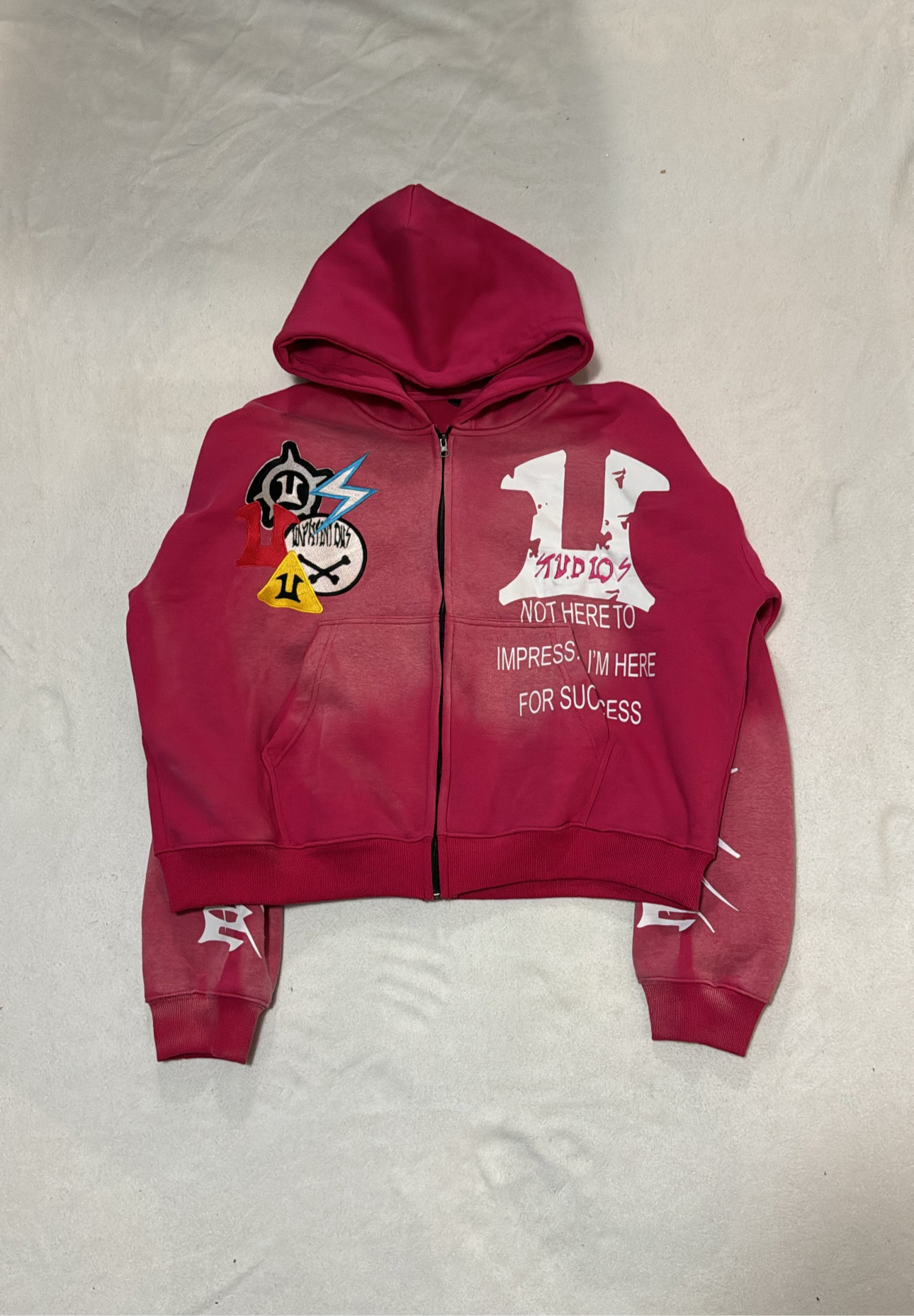 NOUX PINK PATCH HOODIE