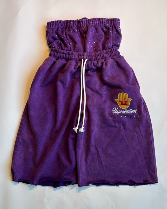 PURPLE TAYLORPORT SHORTS