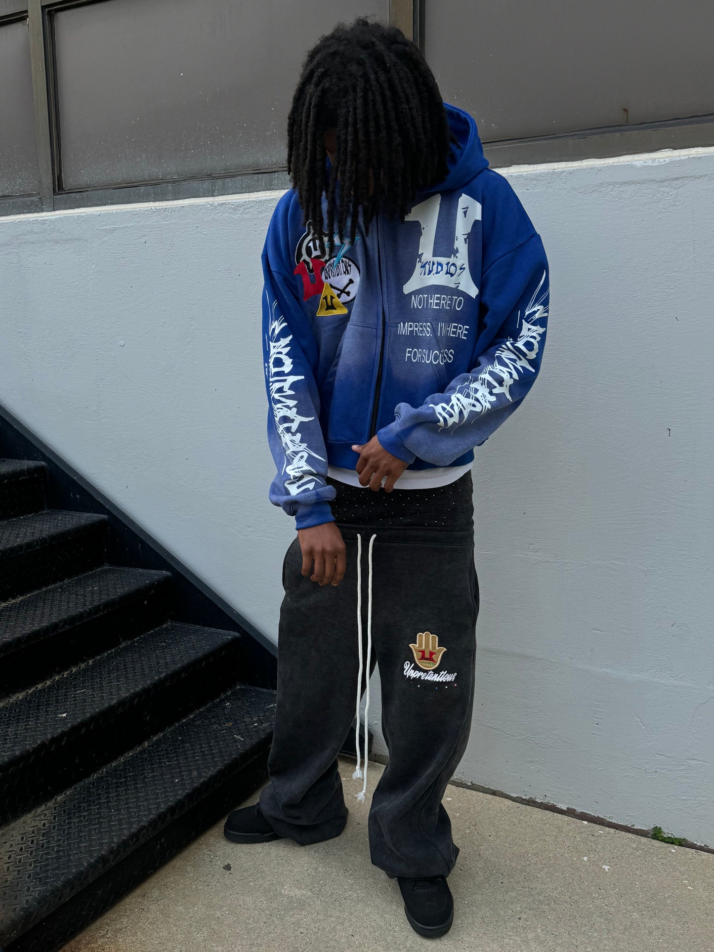 NOUX BLUE PATCH HOODIE