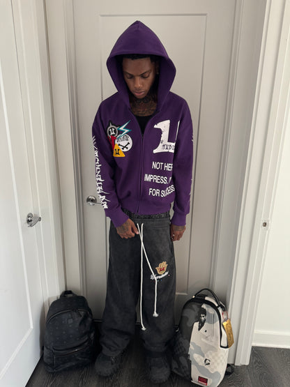 NOUX PURPLE PATCH HOODIE