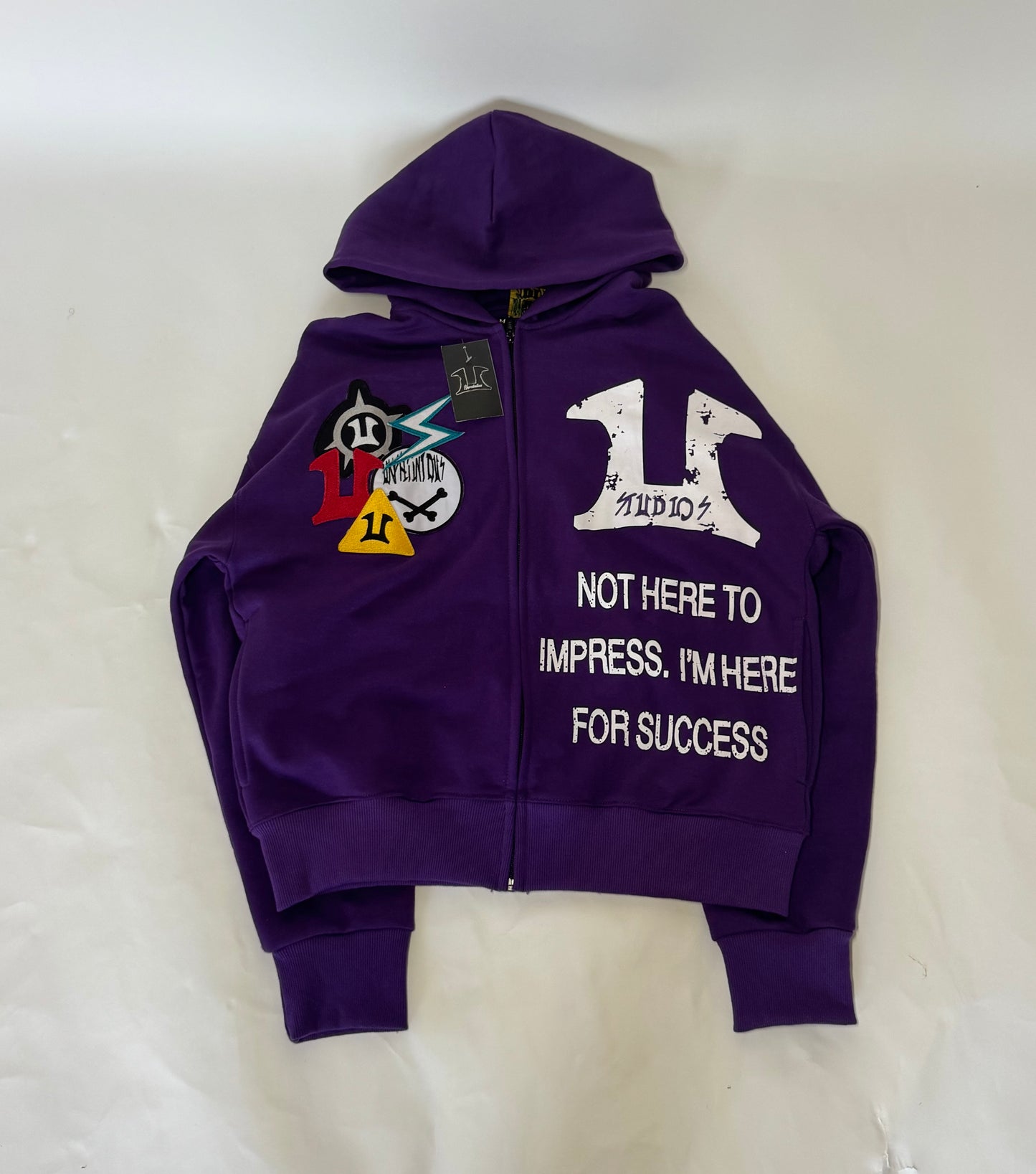 NOUX PURPLE PATCH HOODIE