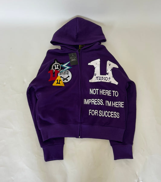 NOUX PURPLE PATCH HOODIE