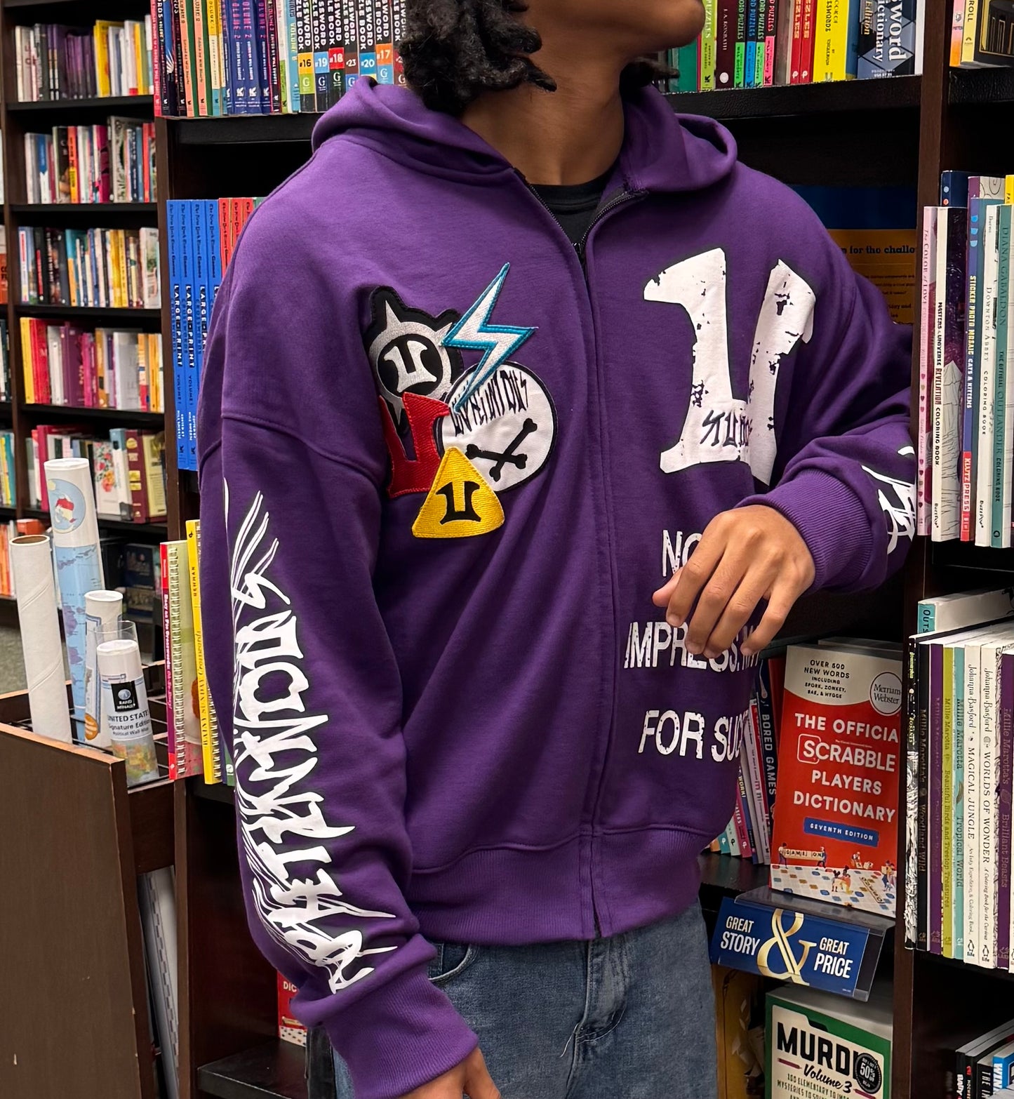 PURPLE NOUX PATCH HOODIE