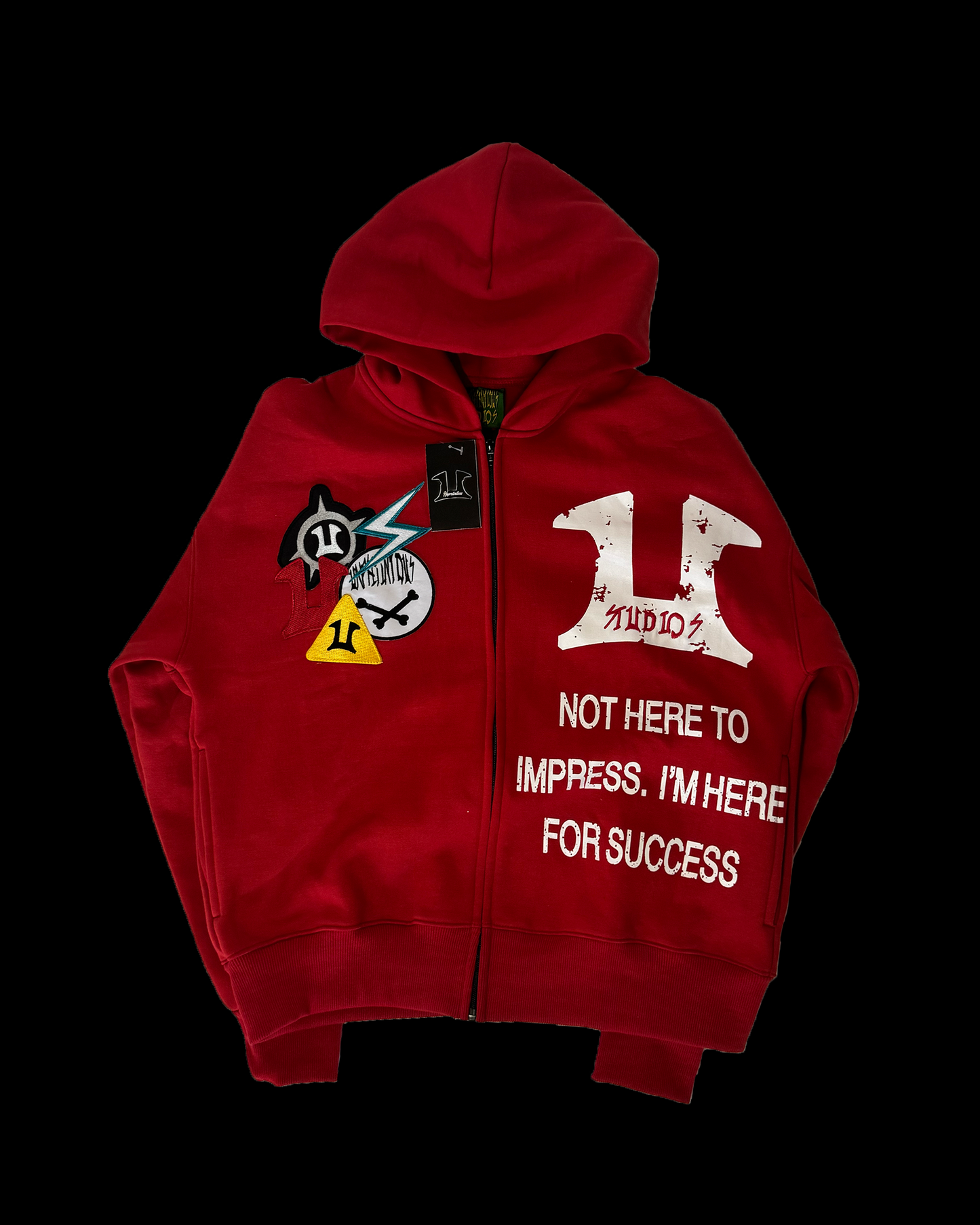 RED NOUX PATCH HOODIE