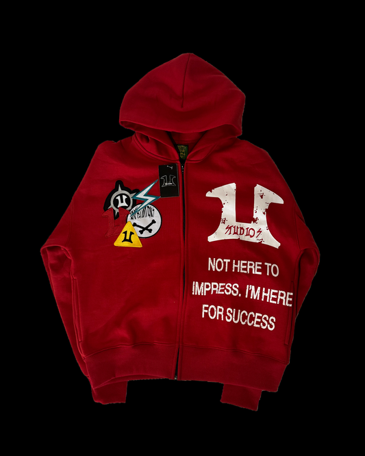 RED NOUX PATCH HOODIE