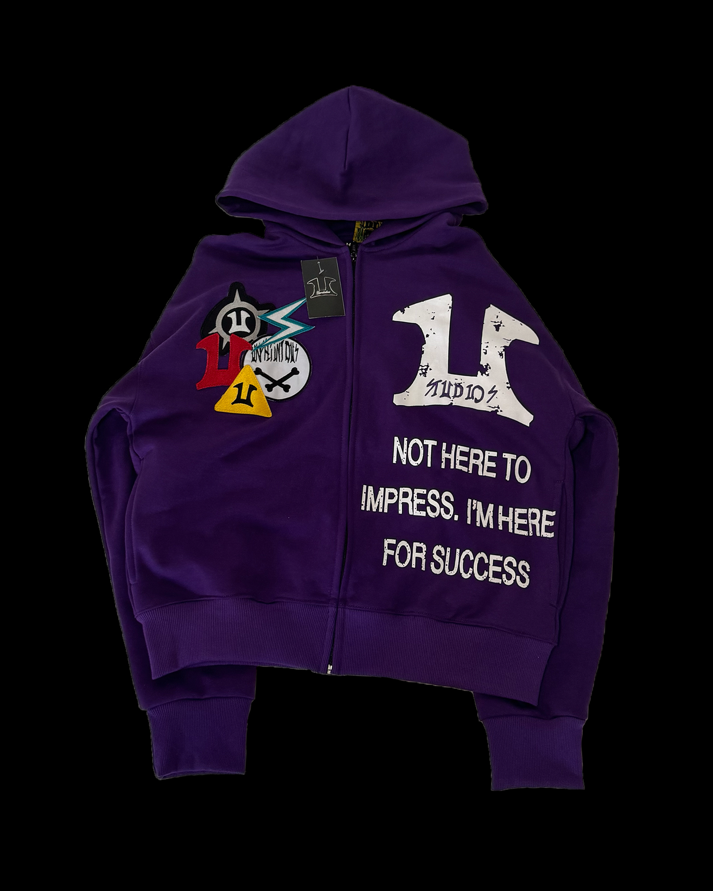PURPLE NOUX PATCH HOODIE