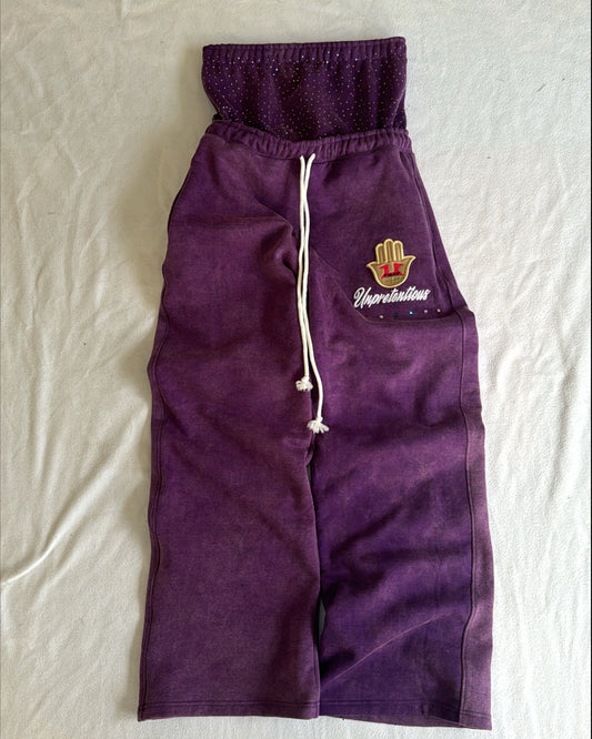 PURPLE TAYLORPORT SWEATS