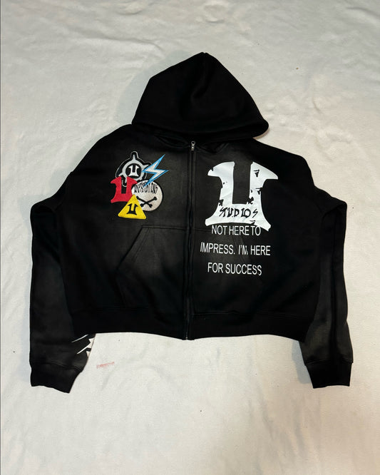 BLACK NOUX PATCH HOODIE