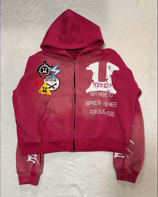 PINK NOUX PATCH HOODIE