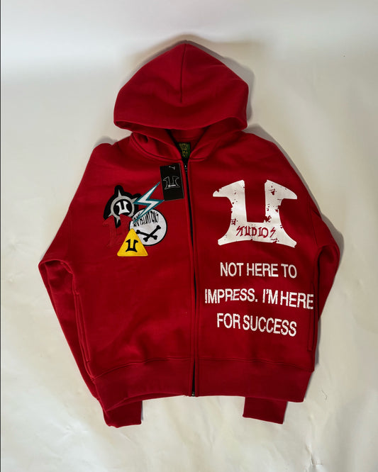RED NOUX PATCH HOODIE