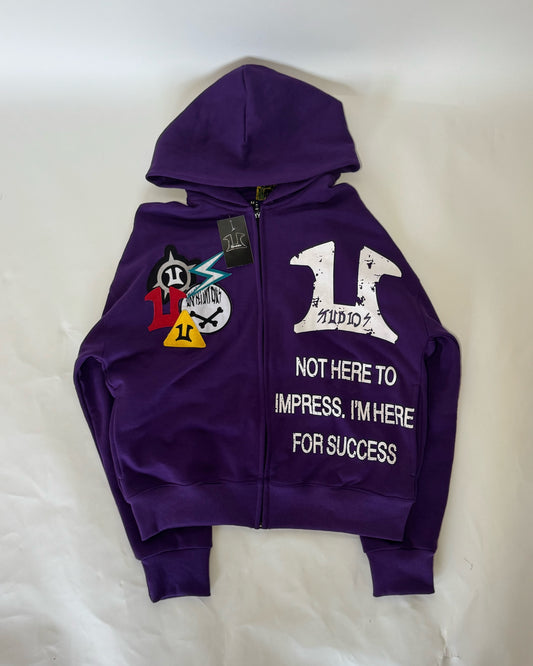 PURPLE NOUX PATCH HOODIE